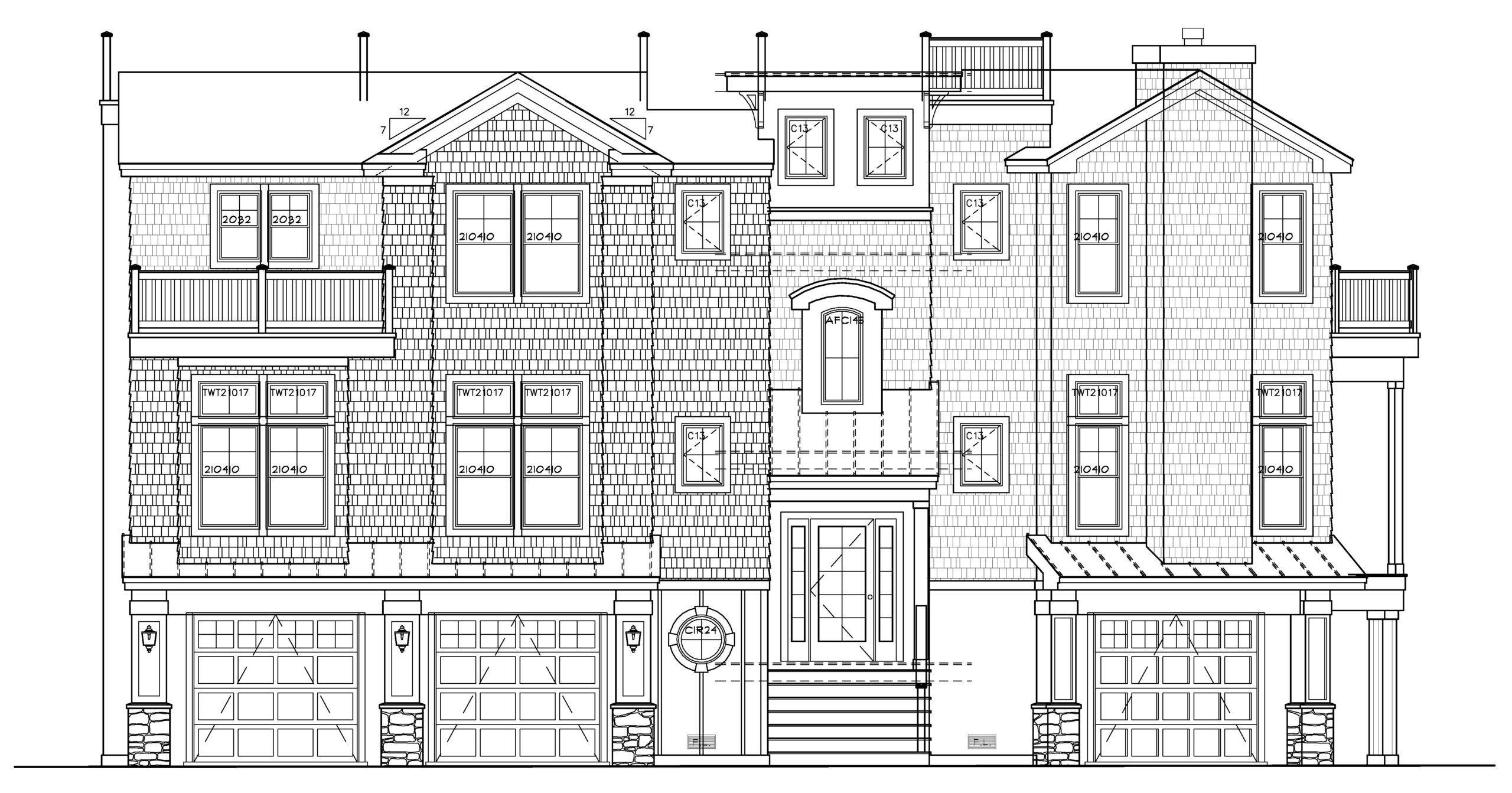 Classic Custom Home in Loveladies Front Elevation